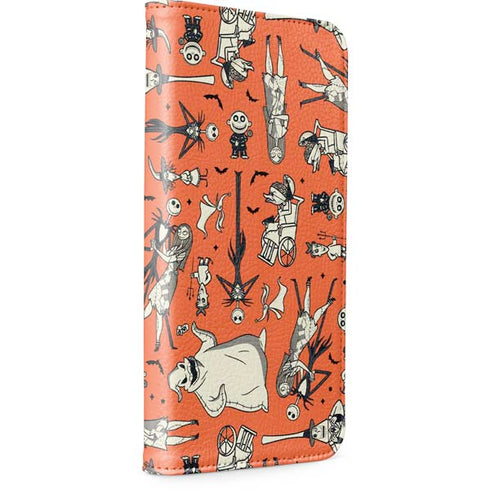 Disney The Nightmare Before Christmas Character Pattern print iPhone 15 Pro Folio Case
